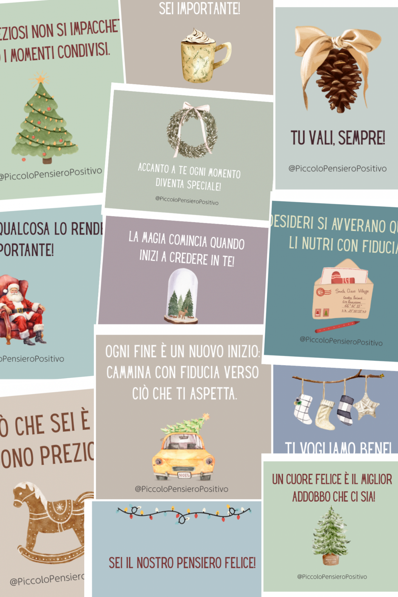 31 CARTE CON PENSIERI POSITIVI edizione NATALE 🎄