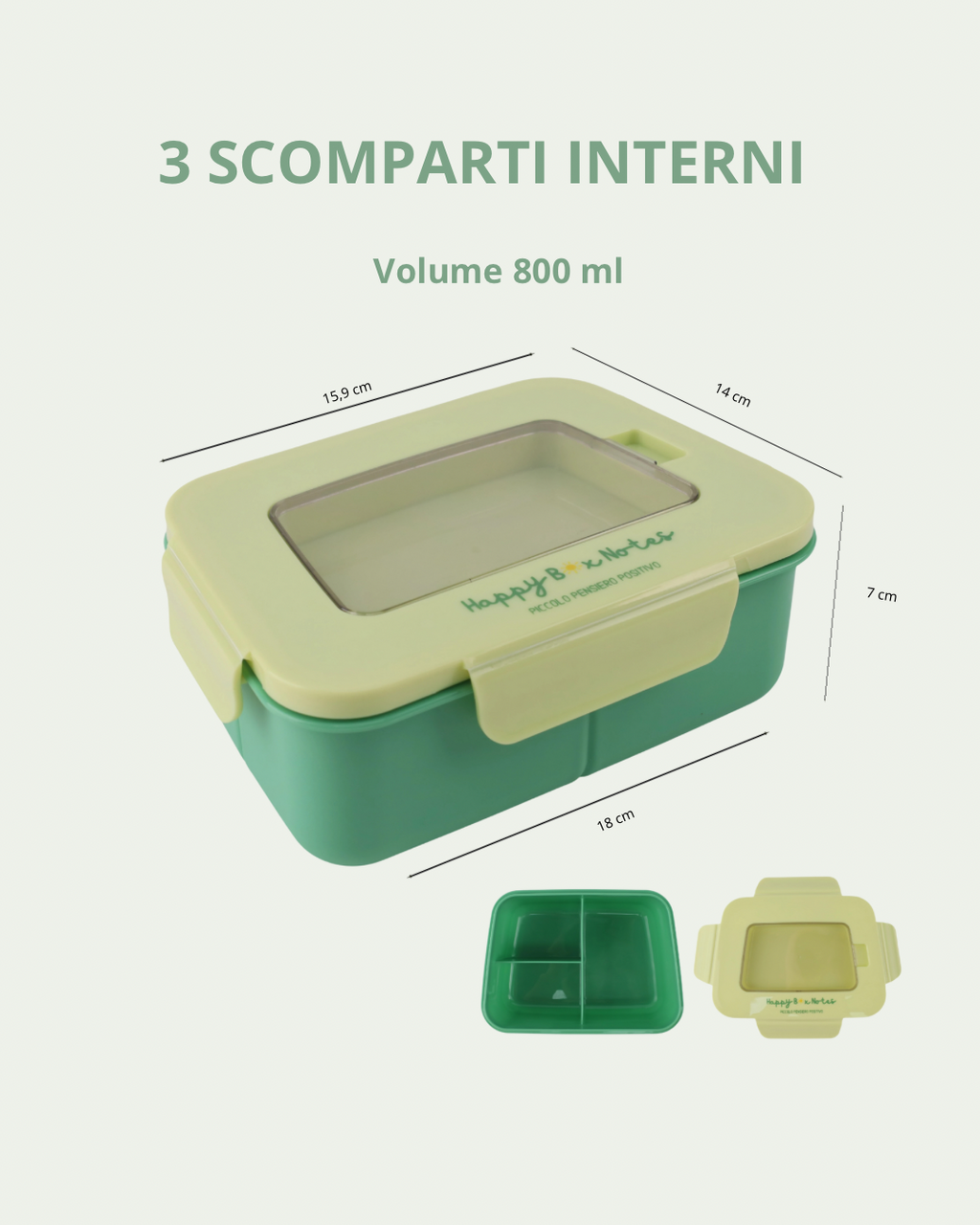 Porta merenda - Lunch box con sportello per biglietti