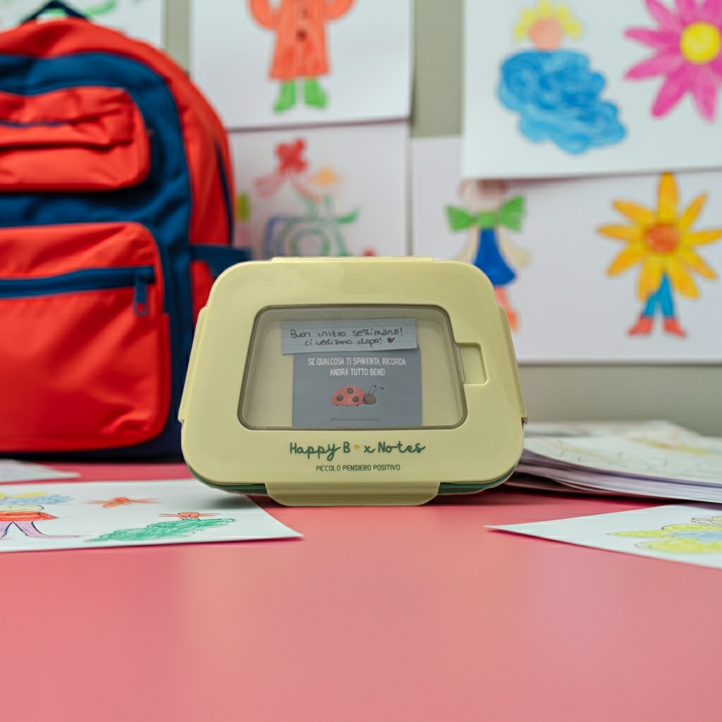 Porta merenda - Lunch box con sportello per biglietti