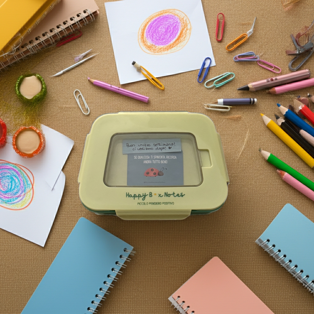 Porta merenda - Lunch box con sportello per biglietti