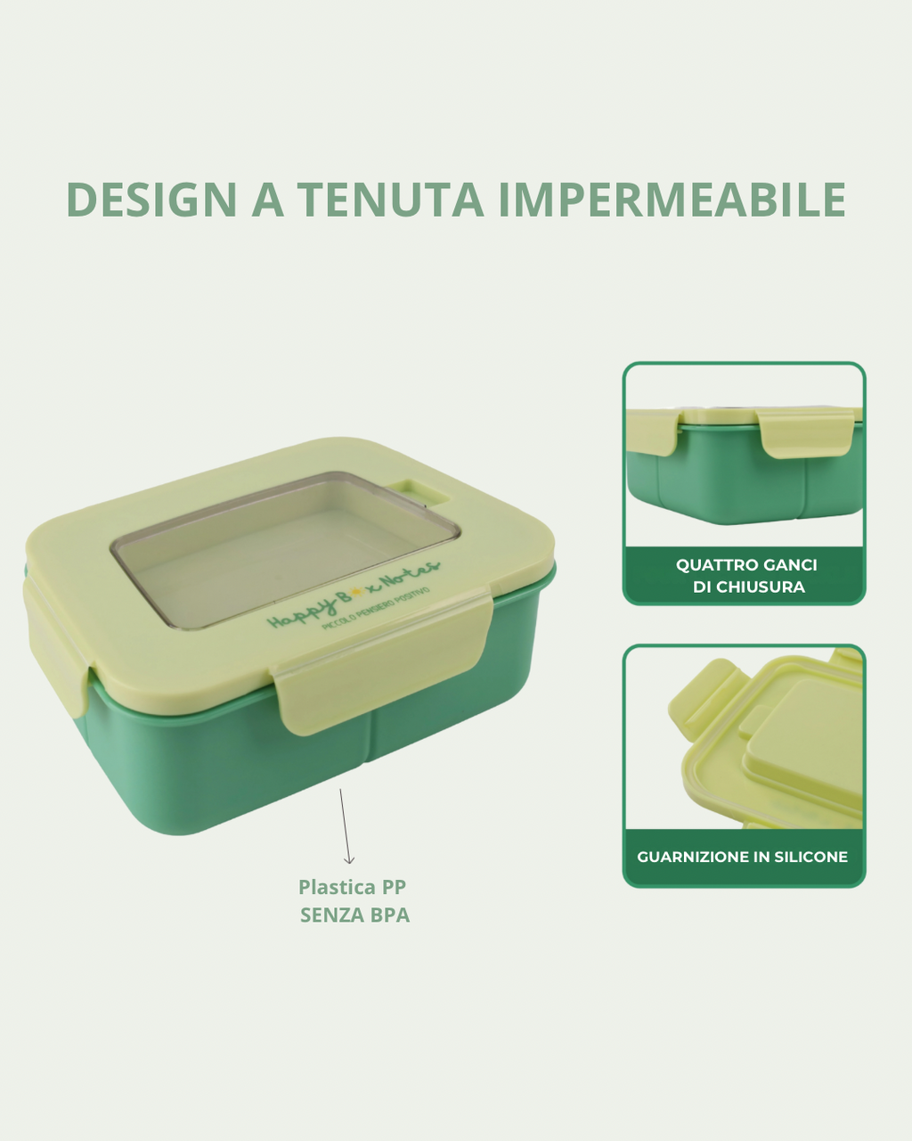 Porta merenda - Lunch box con sportello per biglietti