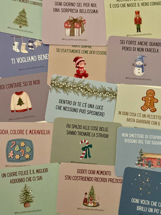 Set Porta Merenda + 31 Carte TEMA NATALE