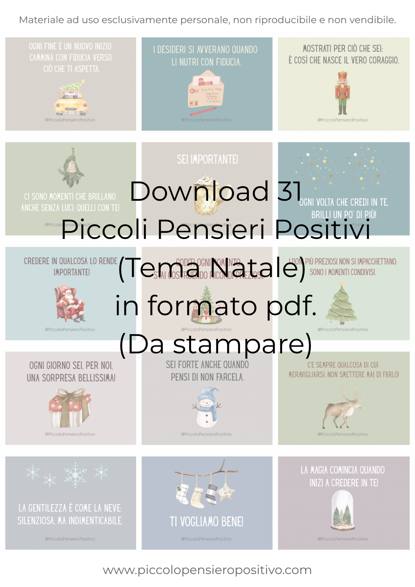 31 carte TEMA NATALE in formato pdf da stampare