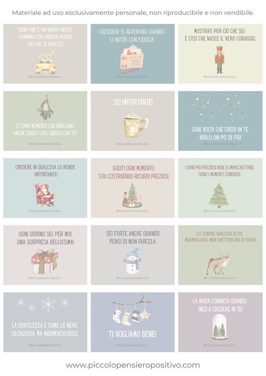 31 carte TEMA NATALE in formato pdf da stampare