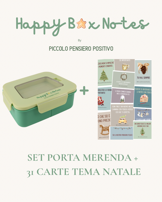 Set Porta Merenda + 31 Carte TEMA NATALE