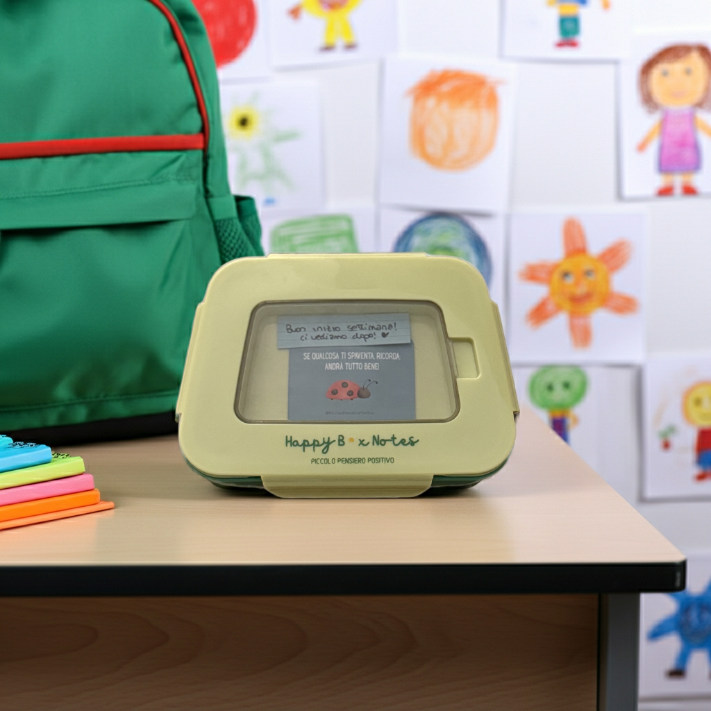 Porta merenda - Lunch box con sportello per biglietti