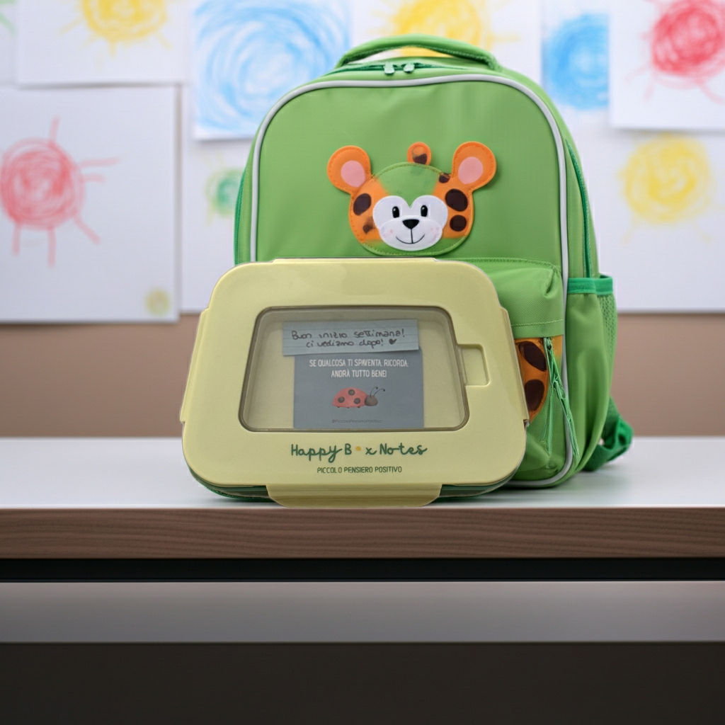 Porta merenda - Lunch box con sportello per biglietti