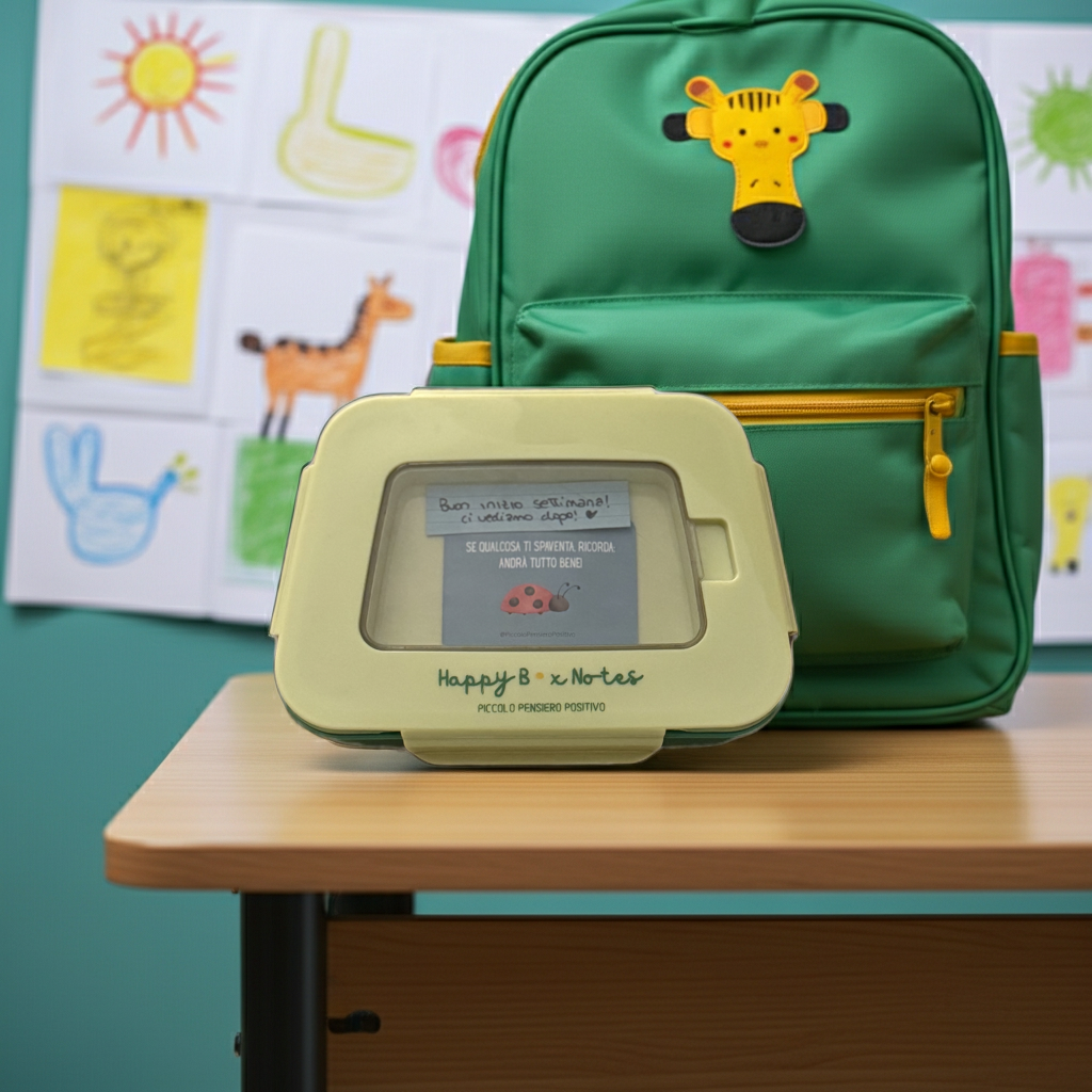 Porta merenda - Lunch box con sportello per biglietti