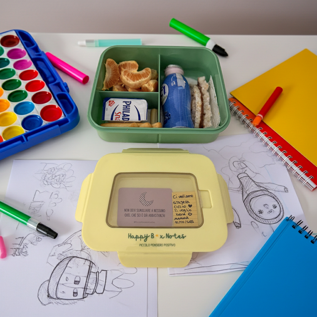 Porta merenda - Lunch box con sportello per biglietti